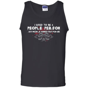 Viking, Norse, Gym t-shirt & apparel, I used to be a people person, FrontApparel[Heathen By Nature authentic Viking products]Cotton Tank TopBlackS