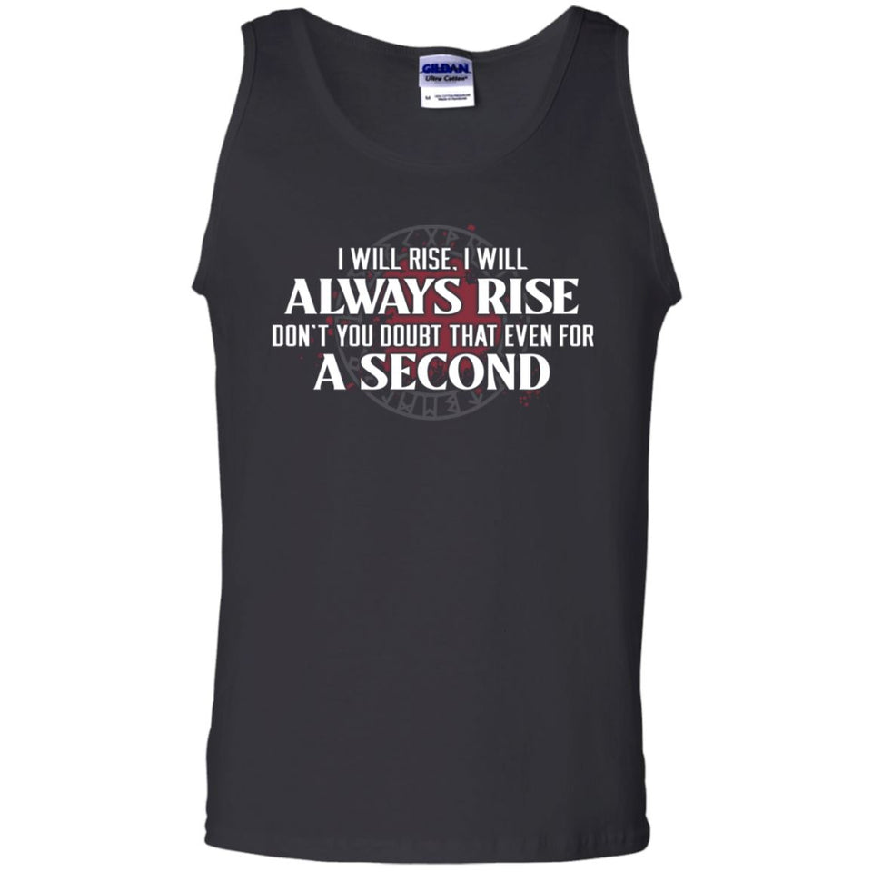Viking, Norse, Gym t-shirt & apparel, I will always rise, FrontApparel[Heathen By Nature authentic Viking products]Cotton Tank TopBlackS