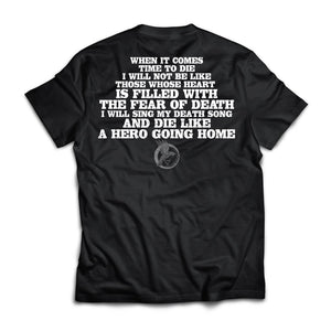 Viking, Norse, Gym t-shirt & apparel, I will sing my death song, BackApparel[Heathen By Nature authentic Viking products]Next Level Premium Short Sleeve T-ShirtBlackX-Small