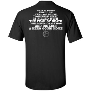 Viking, Norse, Gym t-shirt & apparel, I will sing my death song, BackApparel[Heathen By Nature authentic Viking products]Tall Ultra Cotton T-ShirtBlackXLT