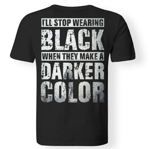 Viking, Norse, Gym t-shirt & apparel, I will stop wearing black, BackApparel[Heathen By Nature authentic Viking products]Gildan Premium Men T-ShirtBlack5XL