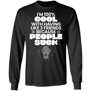 Viking, Norse, Gym t-shirt & apparel, I'm 100% cool, FrontApparel[Heathen By Nature authentic Viking products]Long-Sleeve Ultra Cotton T-ShirtBlackS