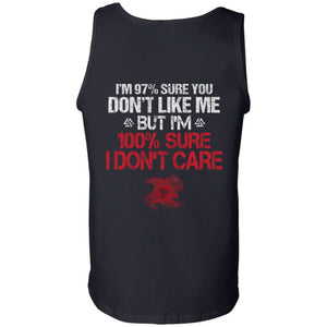 Viking, Norse, Gym t-shirt & apparel, I'm 97% sure you don't like me, BackApparel[Heathen By Nature authentic Viking products]Cotton Tank TopBlackS