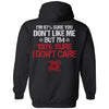 Viking, Norse, Gym t-shirt & apparel, I'm 97% sure you don't like me, BackApparel[Heathen By Nature authentic Viking products]Unisex Pullover HoodieBlackS
