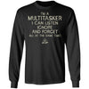 Viking, Norse, Gym t-shirt & apparel, I'm a multitasker, FrontApparel[Heathen By Nature authentic Viking products]Long-Sleeve Ultra Cotton T-ShirtBlackS