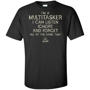Viking, Norse, Gym t-shirt & apparel, I'm a multitasker, FrontApparel[Heathen By Nature authentic Viking products]Tall Ultra Cotton T-ShirtBlackXLT