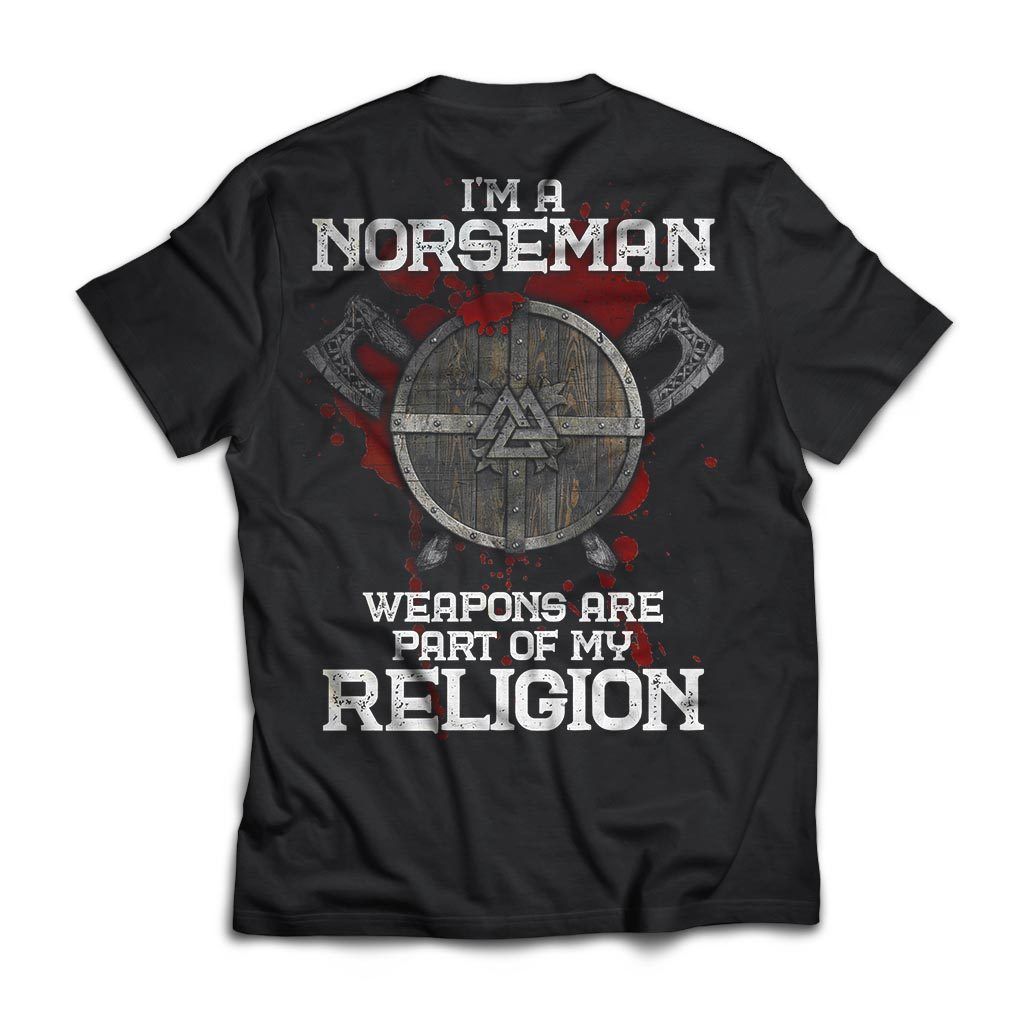 Viking, Norse, Gym t-shirt & apparel, I'm A Norseman, BackApparel[Heathen By Nature authentic Viking products]Next Level Premium Short Sleeve T-ShirtBlackX-Small