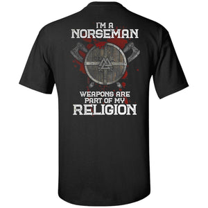 Viking, Norse, Gym t-shirt & apparel, I'm A Norseman, BackApparel[Heathen By Nature authentic Viking products]Tall Ultra Cotton T-ShirtBlackXLT