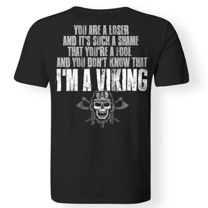 Viking, Norse, Gym t-shirt & apparel, I’m a Viking, BackApparel[Heathen By Nature authentic Viking products]Gildan Premium Men T-ShirtBlack5XL