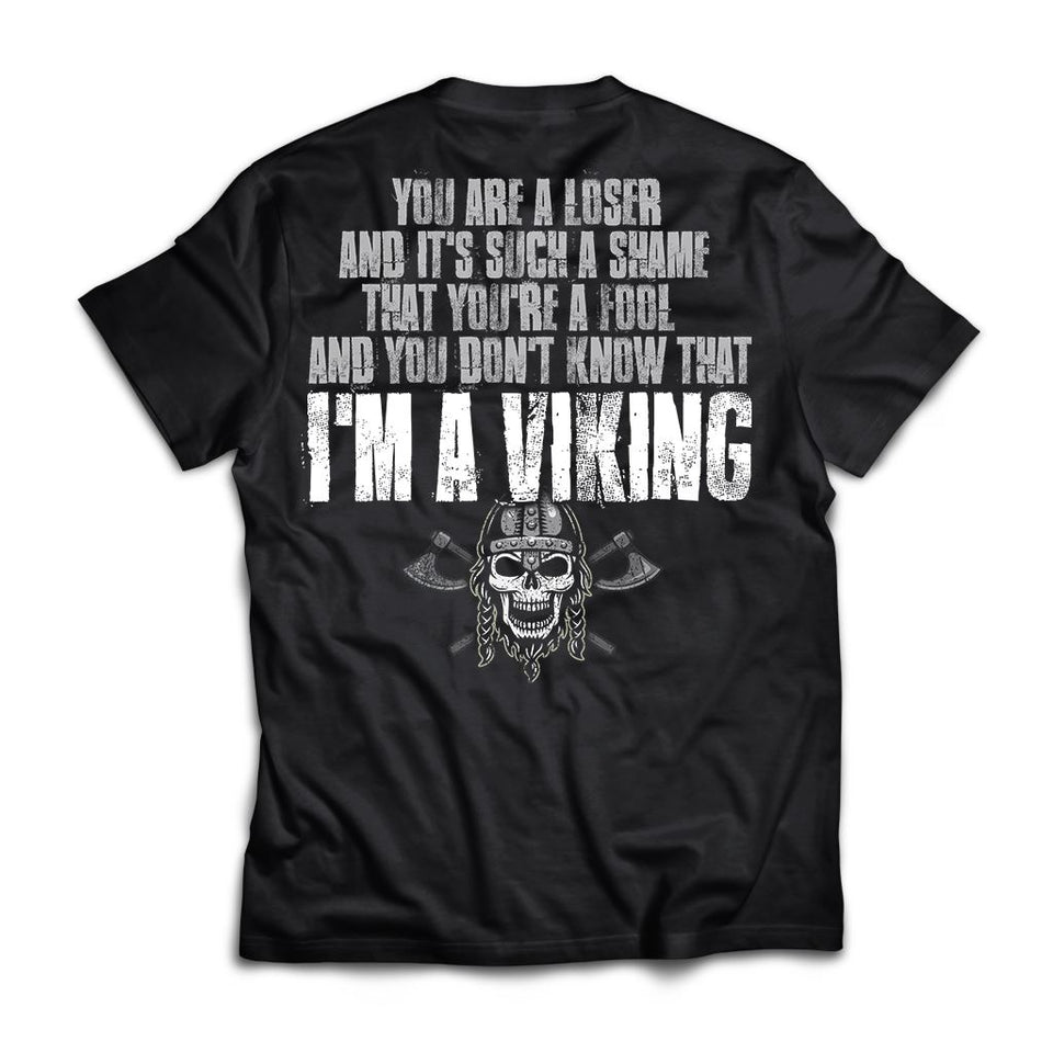 Viking, Norse, Gym t-shirt & apparel, I’m a Viking, BackApparel[Heathen By Nature authentic Viking products]Premium Short Sleeve T-ShirtBlackX-Small