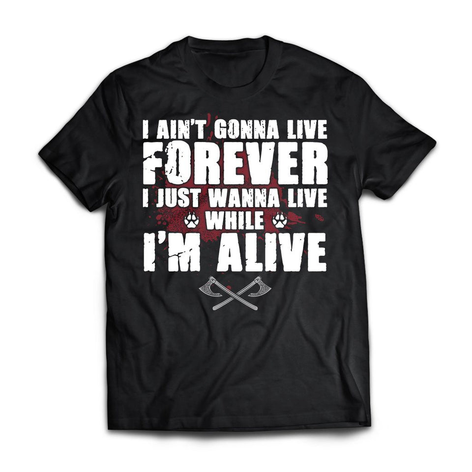 Viking, Norse, Gym t-shirt & apparel, I'm alive, FrontApparel[Heathen By Nature authentic Viking products]Next Level Premium Short Sleeve T-ShirtBlackX-Small