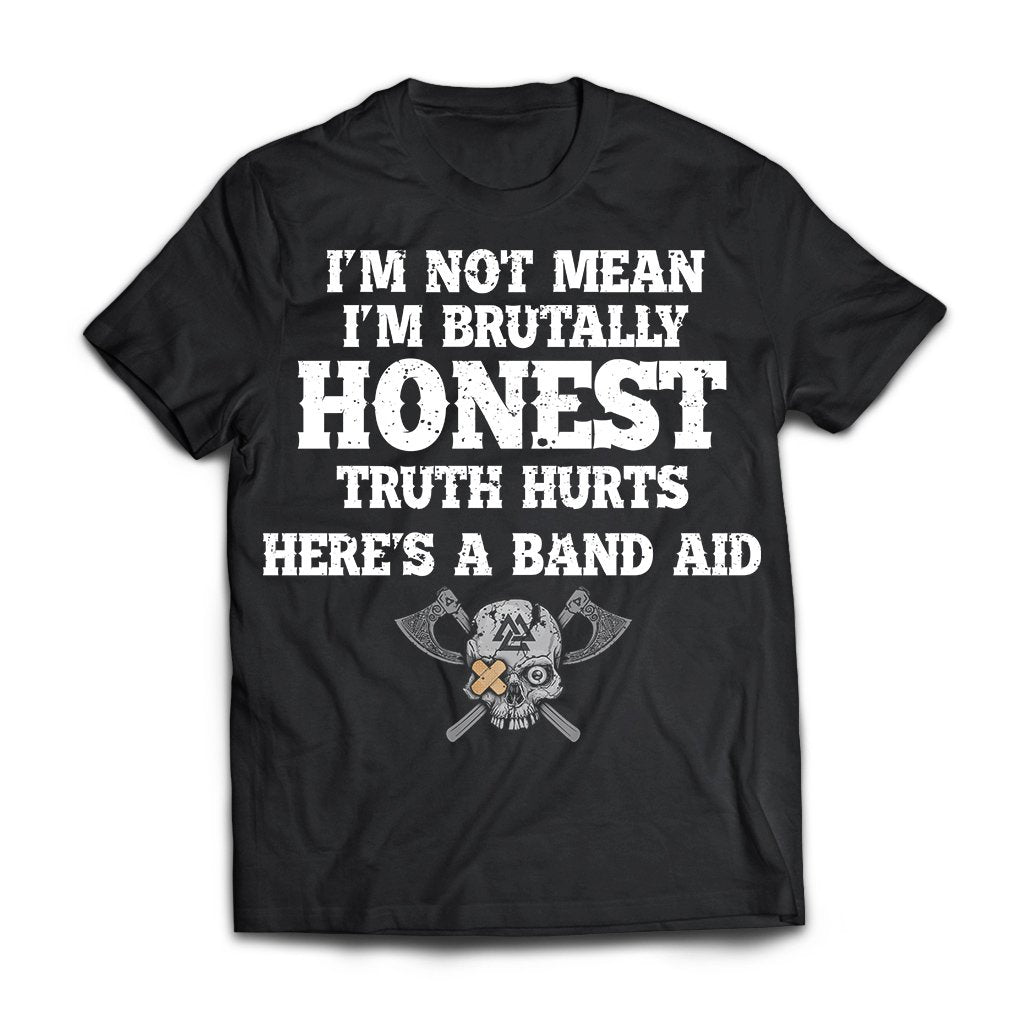 Viking, Norse, Gym t-shirt & apparel, I'm brutally honest, FrontApparel[Heathen By Nature authentic Viking products]Next Level Premium Short Sleeve T-ShirtBlackX-Small