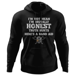 Viking, Norse, Gym t-shirt & apparel, I'm brutally honest, FrontApparel[Heathen By Nature authentic Viking products]Unisex Pullover HoodieBlackS