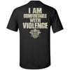 Viking, Norse, Gym t-shirt & apparel, I'm comfortable with violence, double sidedApparel[Heathen By Nature authentic Viking products]