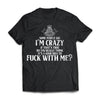 Viking, Norse, Gym t-shirt & apparel, I'm Crazy, FrontApparel[Heathen By Nature authentic Viking products]Next Level Premium Short Sleeve T-ShirtBlackX-Small