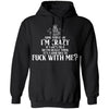 Viking, Norse, Gym t-shirt & apparel, I'm Crazy, FrontApparel[Heathen By Nature authentic Viking products]Unisex Pullover HoodieBlackS