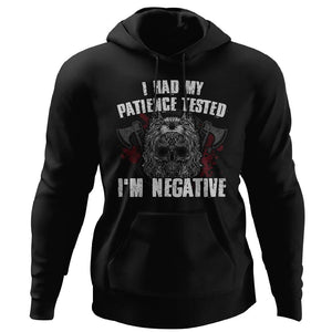 Viking, Norse, Gym t-shirt & apparel, I'm negative, FrontApparel[Heathen By Nature authentic Viking products]Unisex Pullover HoodieBlackS