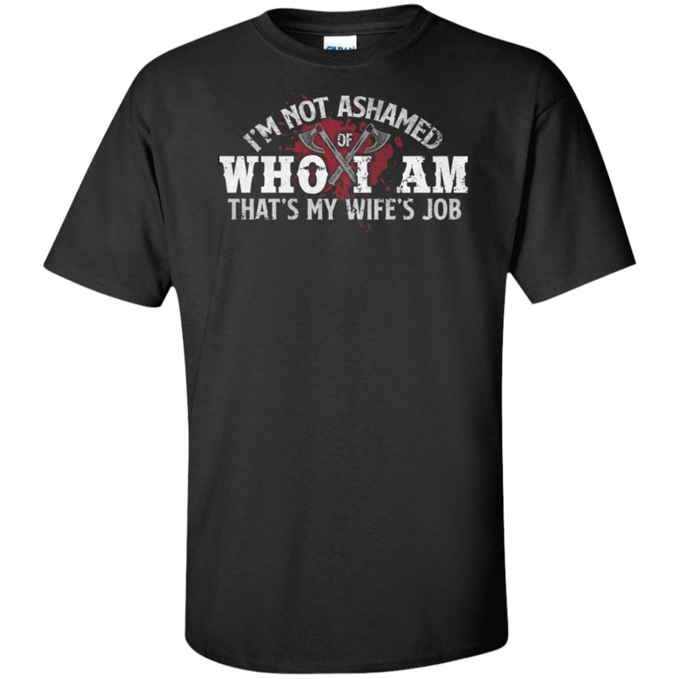 Viking, Norse, Gym t-shirt & apparel, I'm not ashamed of who I am, FrontApparel[Heathen By Nature authentic Viking products]Tall Ultra Cotton T-ShirtBlackXLT