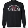 Viking, Norse, Gym t-shirt & apparel, I'm not ashamed of who I am, FrontApparel[Heathen By Nature authentic Viking products]Unisex Crewneck Pullover SweatshirtBlackS