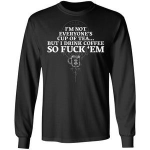 Viking, Norse, Gym t-shirt & apparel, I'm not everyone's cup of tea, FrontApparel[Heathen By Nature authentic Viking products]Long-Sleeve Ultra Cotton T-ShirtBlackS