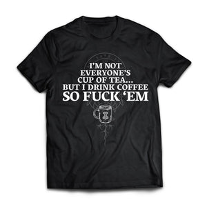 Viking, Norse, Gym t-shirt & apparel, I'm not everyone's cup of tea, FrontApparel[Heathen By Nature authentic Viking products]Next Level Premium Short Sleeve T-ShirtBlackX-Small