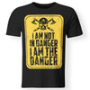 Viking, Norse, Gym t-shirt & apparel, I'm not in danger I'm the danger , frontApparel[Heathen By Nature authentic Viking products]Premium Men T-ShirtBlackS