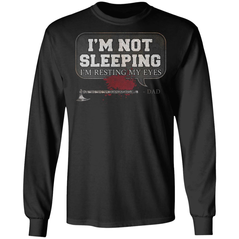 Viking, Norse, Gym t-shirt & apparel, I'm not sleeping, FrontApparel[Heathen By Nature authentic Viking products]Long-Sleeve Ultra Cotton T-ShirtBlackS