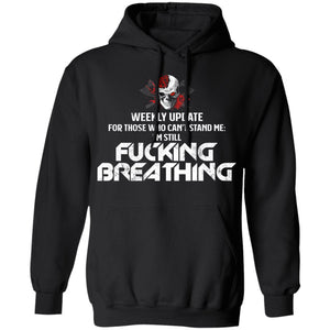 Viking, Norse, Gym t-shirt & apparel, I'm Still Fucking Breathing, FrontApparel[Heathen By Nature authentic Viking products]Unisex Pullover HoodieBlackS