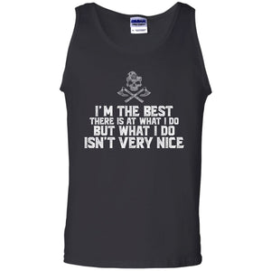 Viking, Norse, Gym t-shirt & apparel, I'm the best, frontApparel[Heathen By Nature authentic Viking products]Cotton Tank TopBlackS