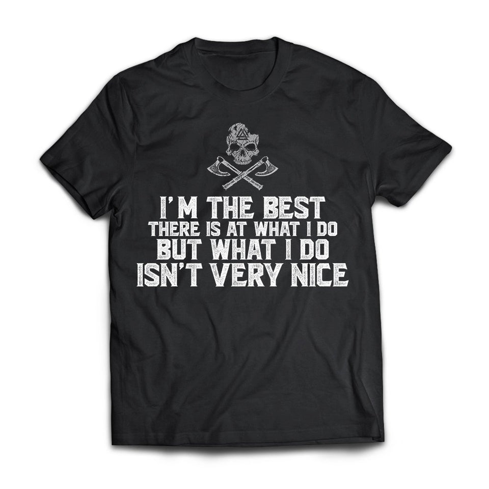 Viking, Norse, Gym t-shirt & apparel, I'm the best, frontApparel[Heathen By Nature authentic Viking products]Next Level Premium Short Sleeve T-ShirtBlackX-Small