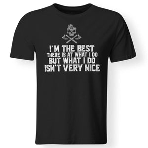 Viking, Norse, Gym t-shirt & apparel, I'm the best, frontApparel[Heathen By Nature authentic Viking products]Premium Men T-ShirtBlackS