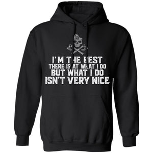 Viking, Norse, Gym t-shirt & apparel, I'm the best, frontApparel[Heathen By Nature authentic Viking products]Unisex Pullover Hoodie 8 oz.BlackS