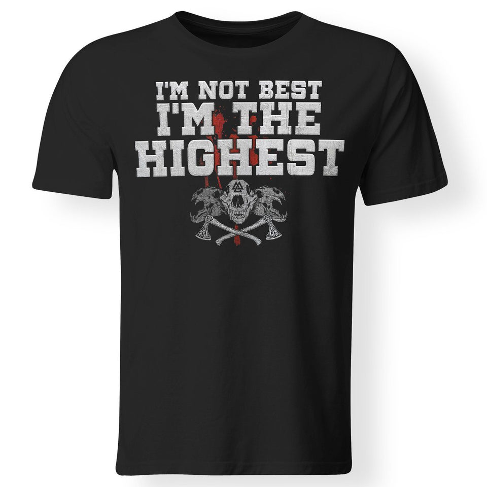 Viking, Norse, Gym t-shirt & apparel, I'm The Highest, FrontApparel[Heathen By Nature authentic Viking products]Premium Men T-ShirtBlackS