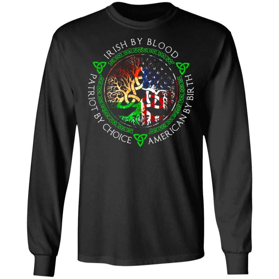 Viking, Norse, Gym t-shirt & apparel, Irish By Blood, FrontApparel[Heathen By Nature authentic Viking products]Long-Sleeve Ultra Cotton T-ShirtBlackS