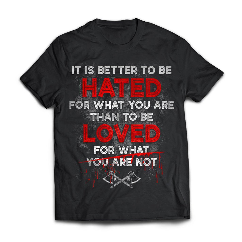 Viking, Norse, Gym t-shirt & apparel, It is Better To Be Hated, FrontApparel[Heathen By Nature authentic Viking products]Next Level Premium Short Sleeve T-ShirtBlackX-Small