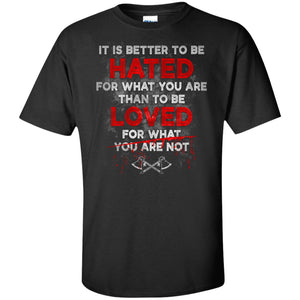 Viking, Norse, Gym t-shirt & apparel, It is Better To Be Hated, FrontApparel[Heathen By Nature authentic Viking products]Tall Ultra Cotton T-ShirtBlackXLT