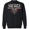 Viking, Norse, Gym t-shirt & apparel, It never troubles the wolf, FrontApparel[Heathen By Nature authentic Viking products]Unisex Crewneck Pullover SweatshirtBlackS