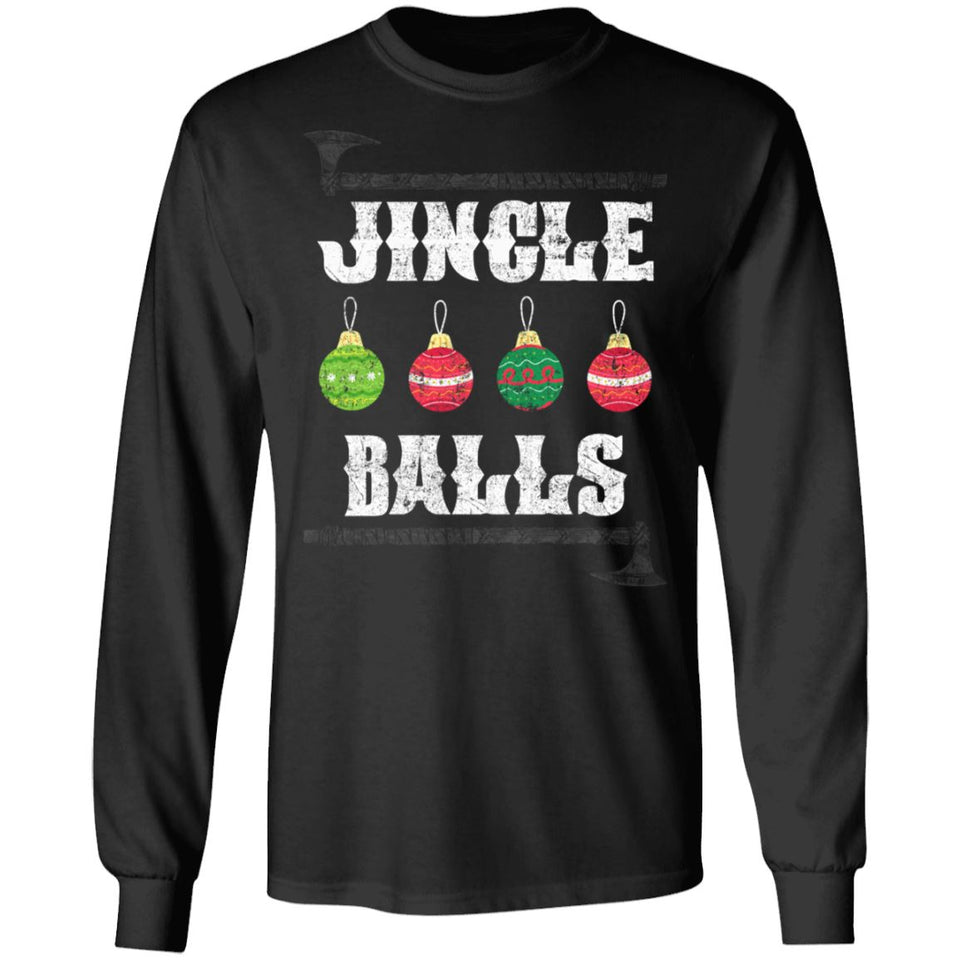 Viking, Norse, Gym t-shirt & apparel, Jingel Balls, FrontApparel[Heathen By Nature authentic Viking products]Long-Sleeve Ultra Cotton T-ShirtBlackS