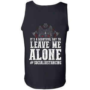 Viking, Norse, Gym t-shirt & apparel, Leave me alone, BackApparel[Heathen By Nature authentic Viking products]Cotton Tank TopBlackS
