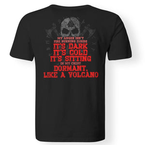 Viking, Norse, Gym t-shirt & apparel, Like A Volcano, BackApparel[Heathen By Nature authentic Viking products]Premium Men T-ShirtBlackS