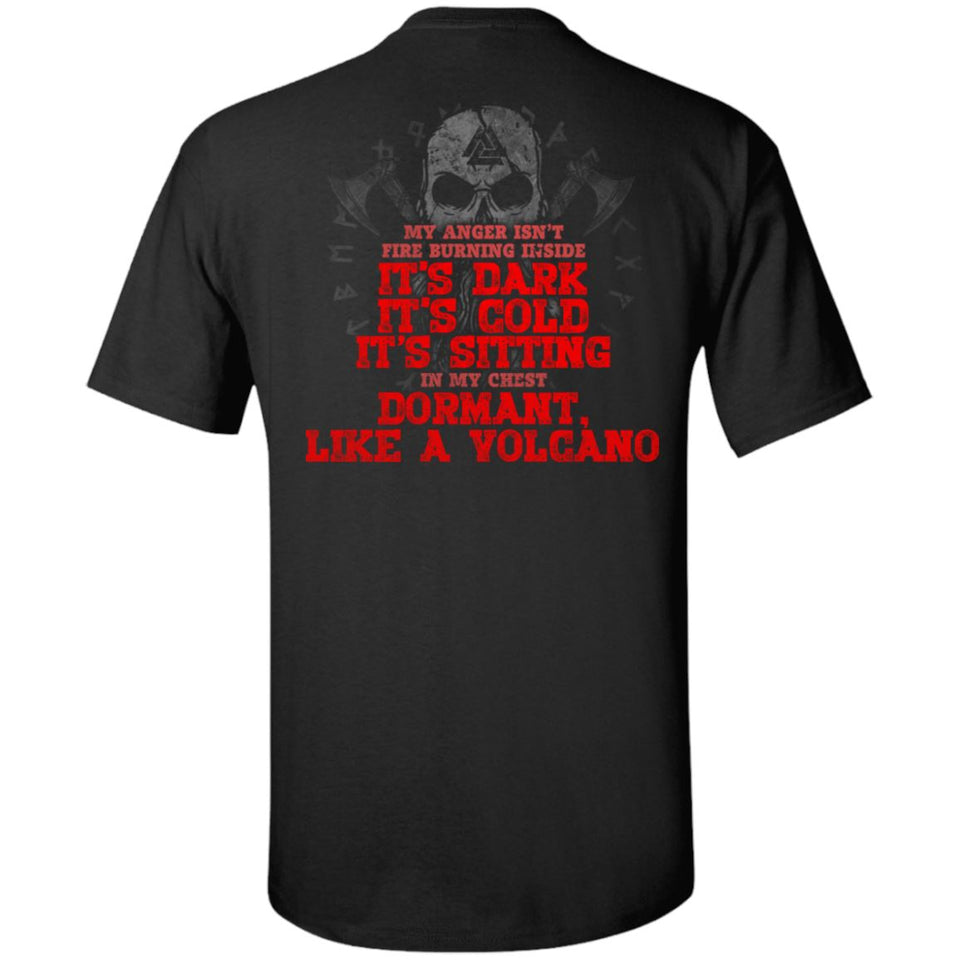 Viking, Norse, Gym t-shirt & apparel, Like A Volcano, BackApparel[Heathen By Nature authentic Viking products]Tall Ultra Cotton T-ShirtBlackXLT