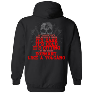 Viking, Norse, Gym t-shirt & apparel, Like A Volcano, BackApparel[Heathen By Nature authentic Viking products]Unisex Pullover HoodieBlackS