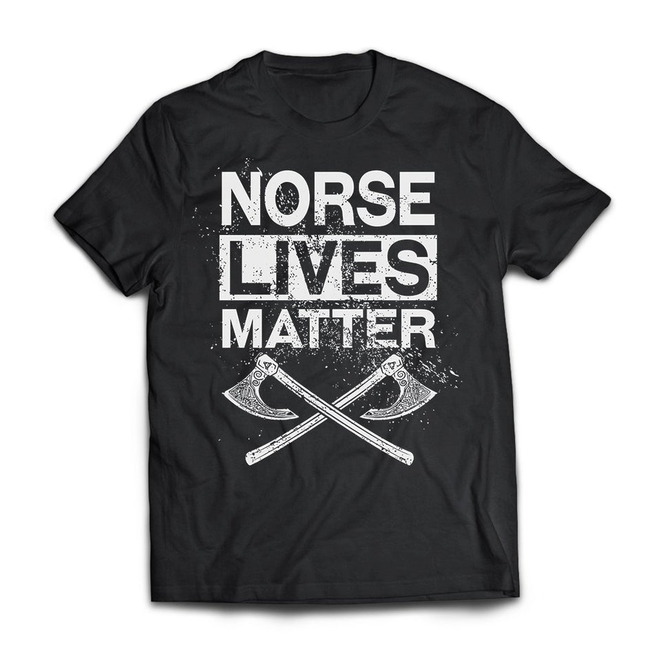 Viking, Norse, Gym t-shirt & apparel, lives, matter, frontApparel[Heathen By Nature authentic Viking products]Next Level Premium Short Sleeve T-ShirtBlackX-Small