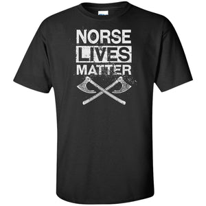 Viking, Norse, Gym t-shirt & apparel, lives, matter, frontApparel[Heathen By Nature authentic Viking products]Tall Ultra Cotton T-ShirtBlackXLT