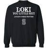 Viking, Norse, Gym t-shirt & apparel, Loki, FrontApparel[Heathen By Nature authentic Viking products]Unisex Crewneck Pullover SweatshirtBlackS
