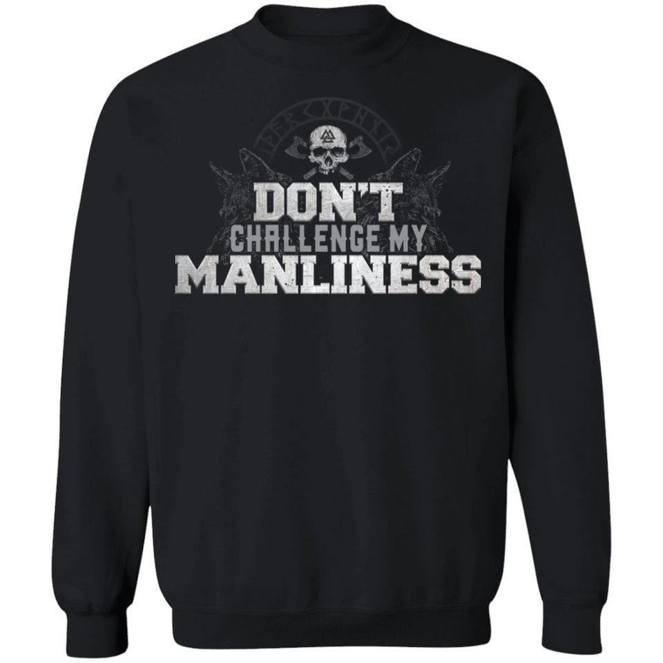 Viking, Norse, Gym t-shirt & apparel, Manliness, FrontApparel[Heathen By Nature authentic Viking products]Unisex Crewneck Pullover Sweatshirt 8 oz.BlackS