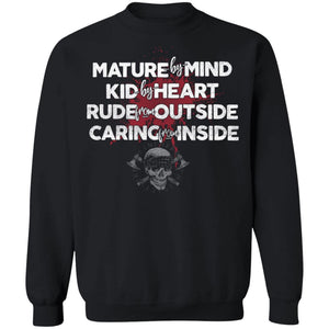 Viking, Norse, Gym t-shirt & apparel, Mature by mind, FrontApparel[Heathen By Nature authentic Viking products]Unisex Crewneck Pullover SweatshirtBlackS