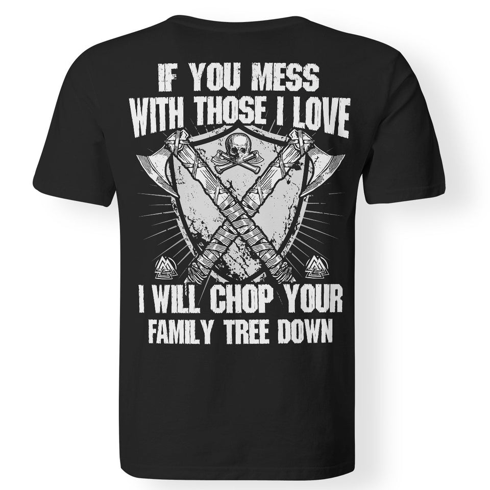 Viking, Norse, Gym t-shirt & apparel, Mess, Chop, BackApparel[Heathen By Nature authentic Viking products]Premium Men T-ShirtBlackS