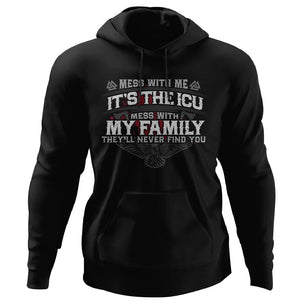 Viking, Norse, Gym t-shirt & apparel, Mess with me, family, FrontApparel[Heathen By Nature authentic Viking products]Unisex Pullover HoodieBlackS