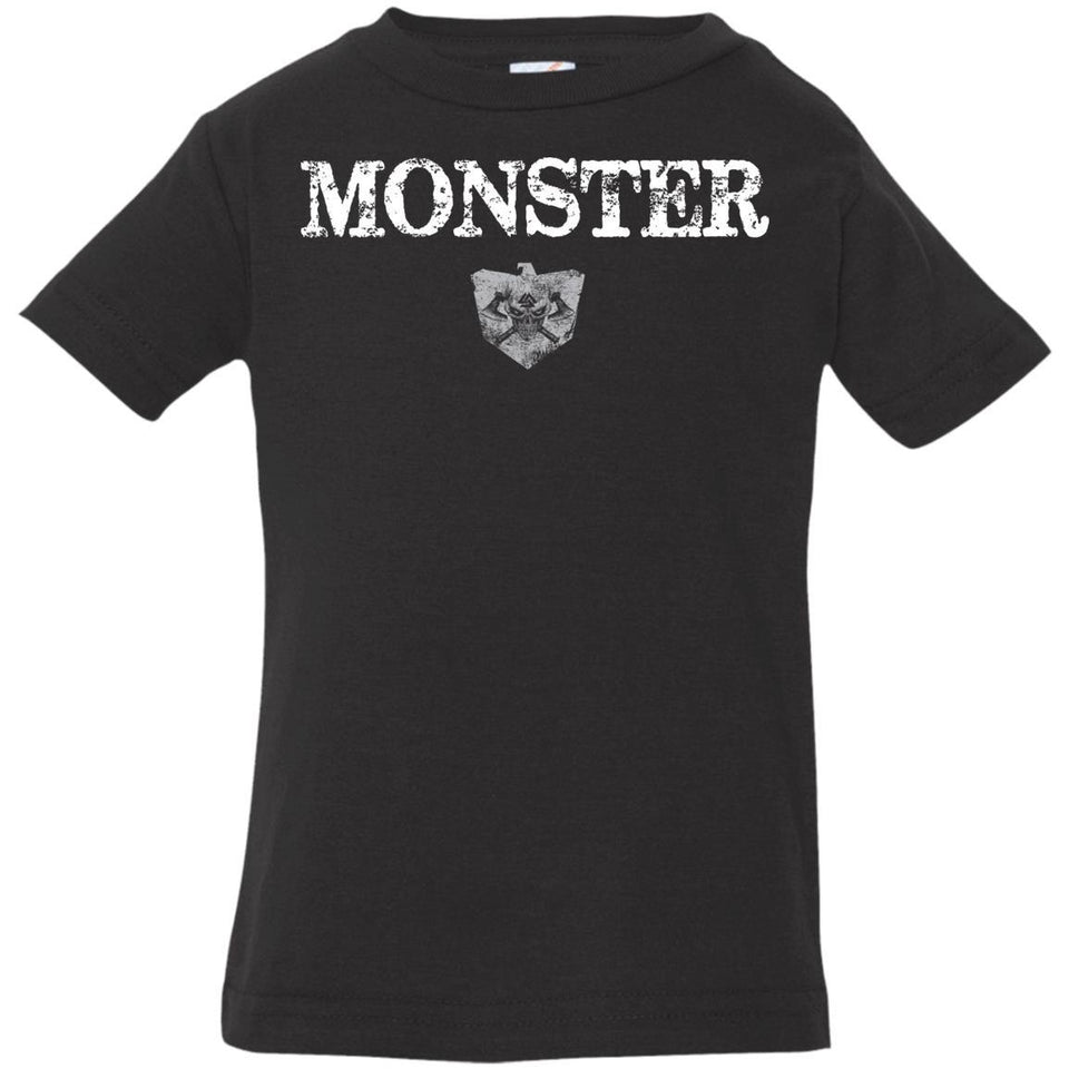 Viking, Norse, Gym t-shirt & apparel, Monster, Infant, FrontApparel[Heathen By Nature authentic Viking products]Infant Jersey T-ShirtBlack6 Months